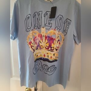 Akoo Light Blue Crown Graphic Tee